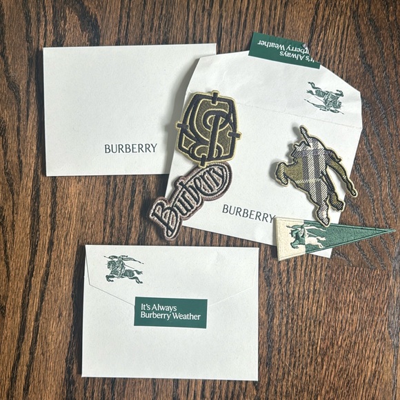 Authentic Burberry patches, given at a Burberry event. There are 4. - Picture 1 of 5